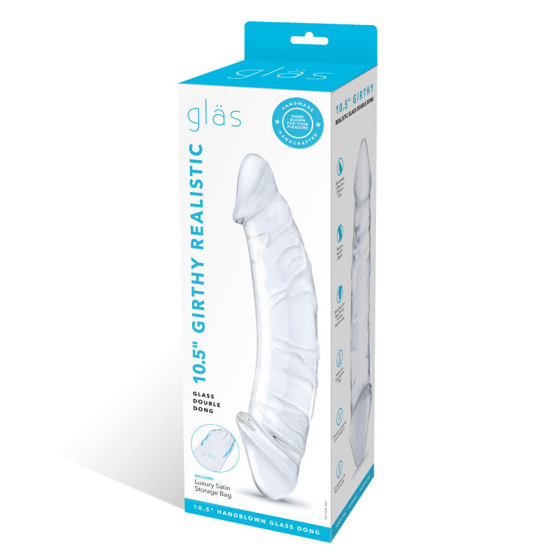 10.5 Inch Girthy  Glass Double  -  Clear
