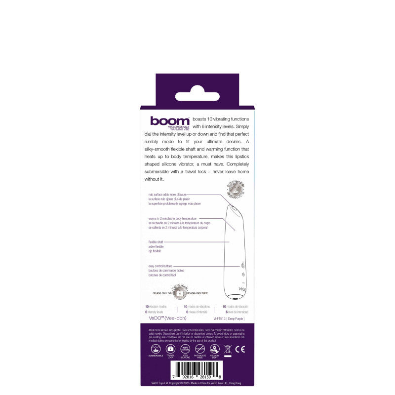 Boom Rechargeable Warming Vibe -  Purple