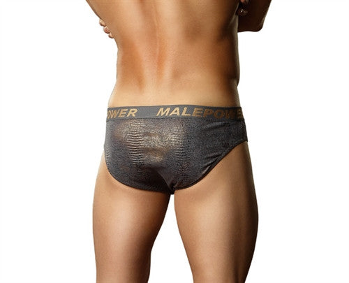Croc Foil Lo Rise Bikini - Medium