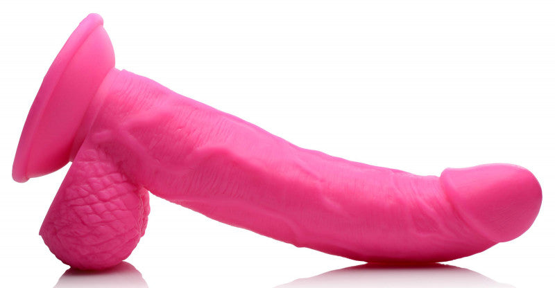 Pop Pecker 7.5 Inch  With Balls - Pink