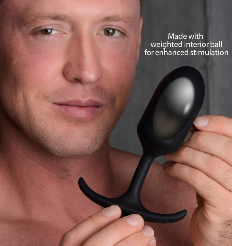 Premium Silicone Weighted Anal Plug - Small