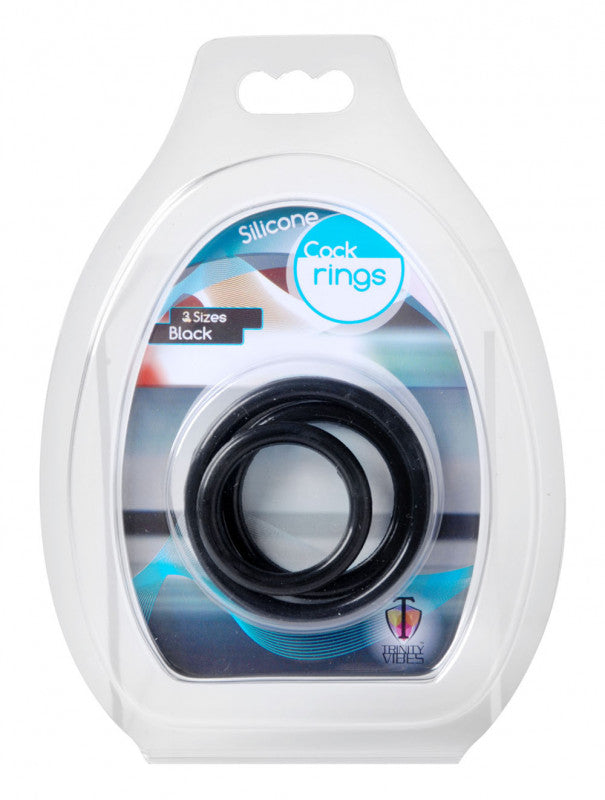 Trinity Silicone C Rings - Black