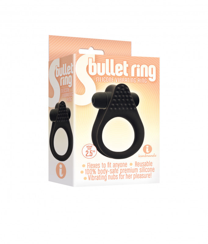 The 9&#39;s S - Bullet Ring - Black