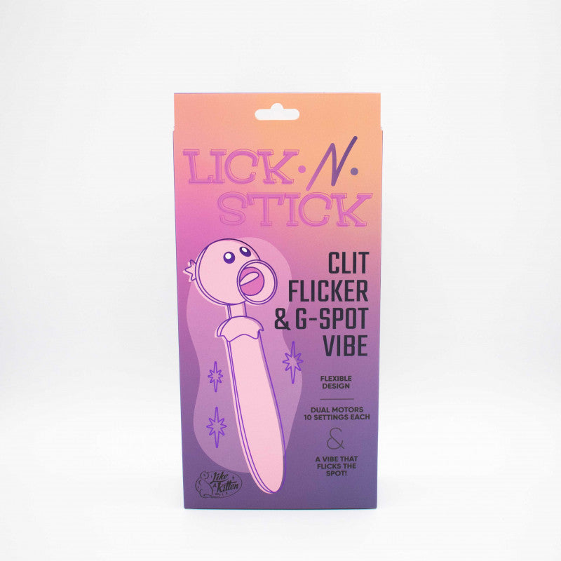 Lick n' Stick Flicker and G-Spot Vibrator - Pink - SomethingSexyPlanet