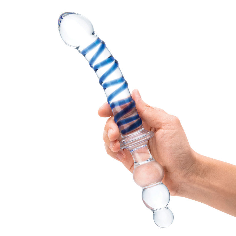 10 Inch Twister Dual-Ended  - Clear/blue