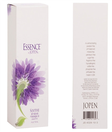 Essence Soothe - All Natural Massage Oil - Peppermint - 4 Fl. Oz.