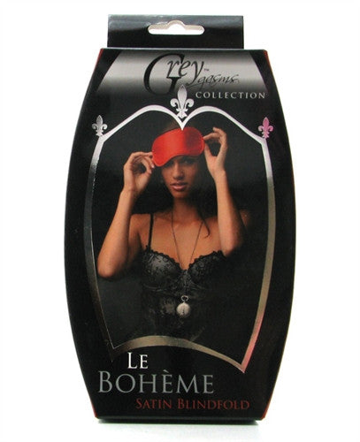 Le Boheme Satin Blindfold - Red