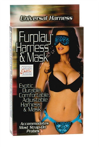 Furplay Harness and Mask Blue Leopard