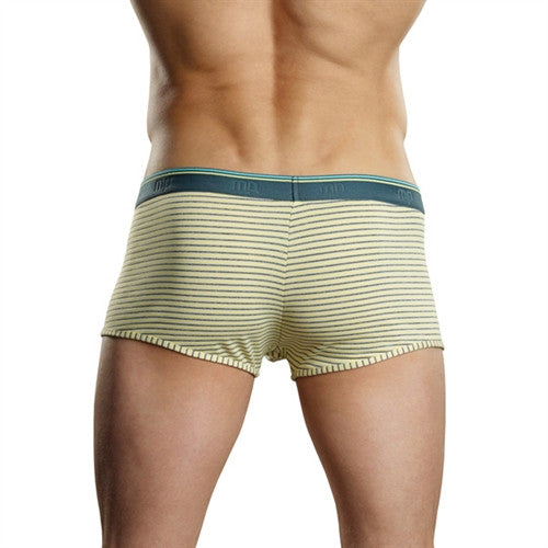 Heather Stripe Pouch  Short - Yellow and Grey - Large