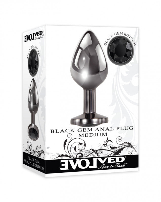 Black Gem Anal Plug - Medium