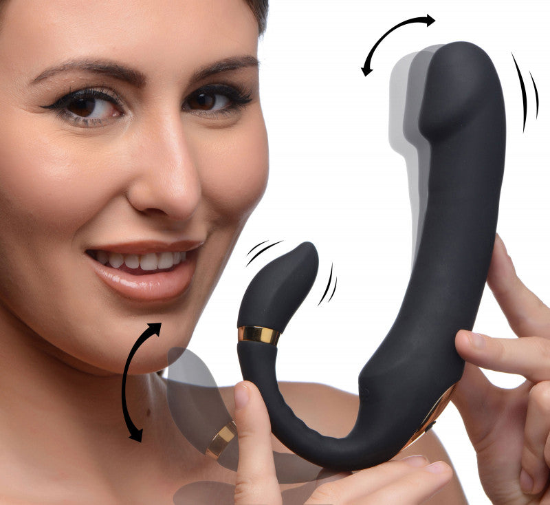 10x Pleasure Pose Come Hither Silicone Vibe With Poseable  Stim