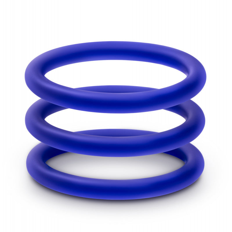 Performance - Vs3 Pure Premium Silicone  Cockrings - Large - Indigo
