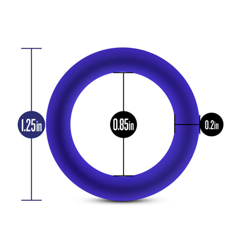 Performance - Vs2 Pure Premium Silicone Cockrings - Small - Indigo