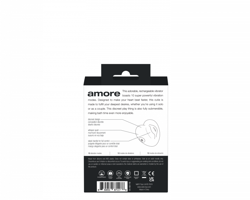 Amore Rechargeable Pleasure Vibe - Black