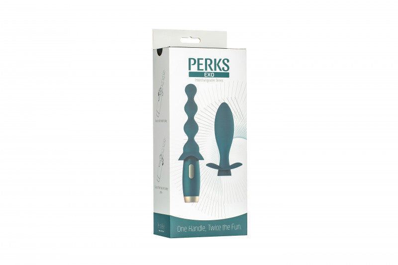 Perks Exo Anal Beads and Plug - Teal