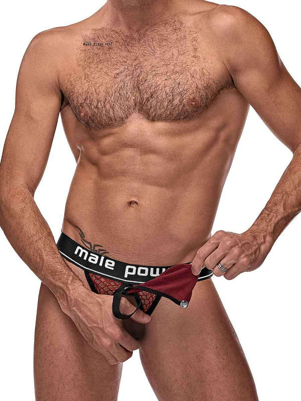 Pit Net  Ring Jock - L/ XL - Burgundy