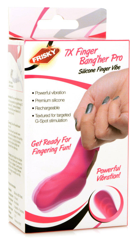 7x Finger  Pro Silicone Vibrator - Pink