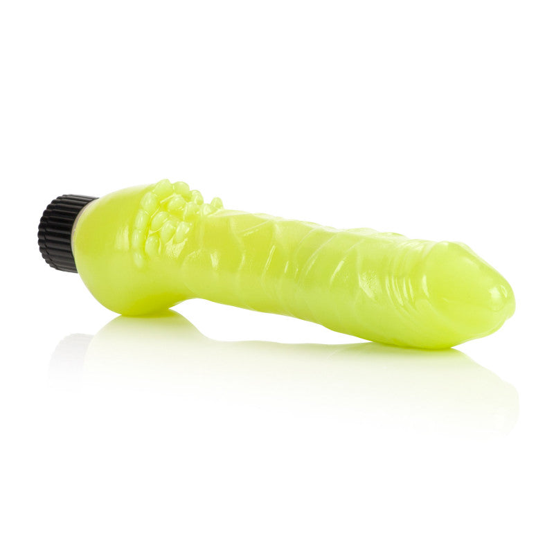 Glow-in-Dark Jelly Penis Vibe  7in Green