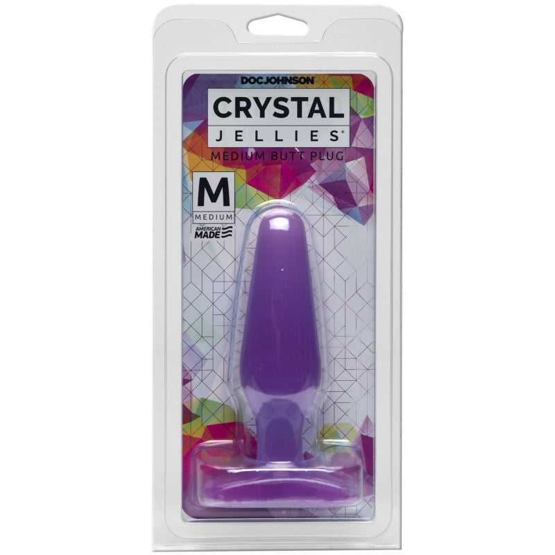 Crystal Jellies Medium Butt Plug - Purple