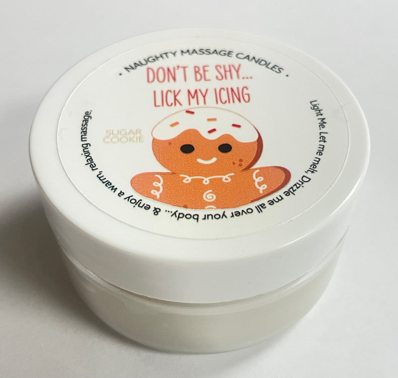 Don&#39;t Be Shy Lick My Icing Massage Candle - Sugar  Cookie 1.7 Oz
