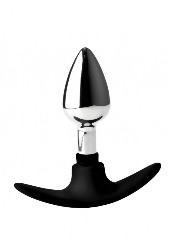 Dark Invader Metal and Silicone Anal Plug - Small