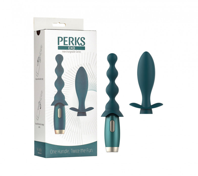 Perks Exo Anal Beads and Plug - Teal