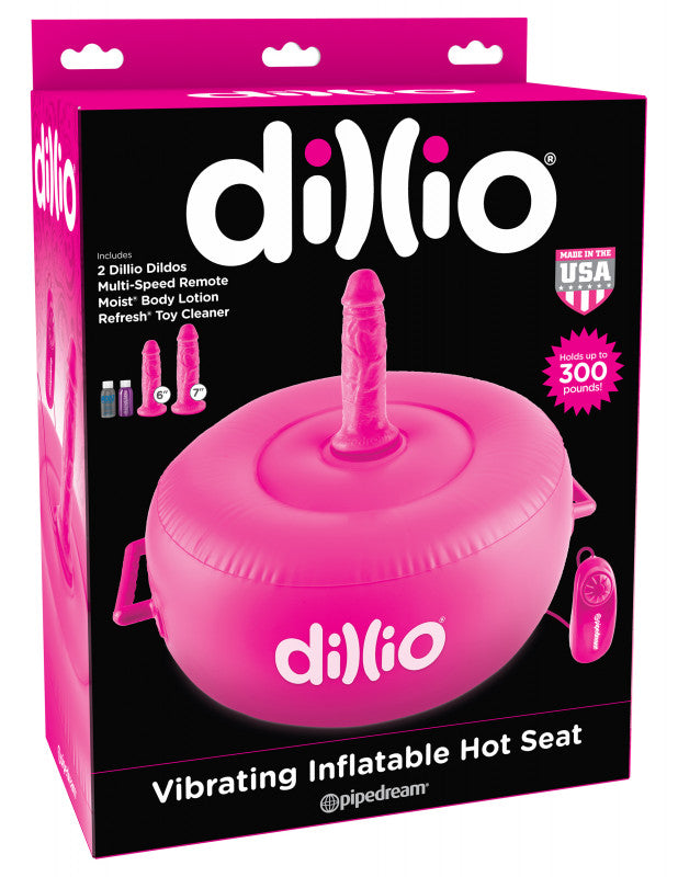 Dillio Vibrating Inflatable Hot Seat - Pink