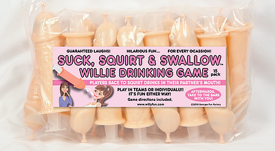 Suck, Squirt, &amp; Swallow Willie Drinking Game - 15 Pack