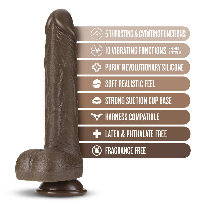 Dr. Skin Silicone - Dr. Murphy - 8 Inch Thrusting   - Chocolate