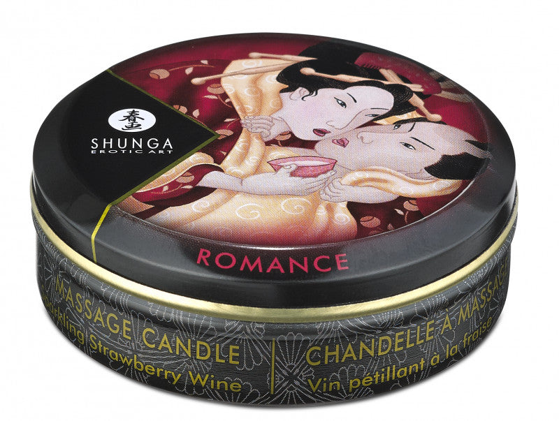 Mini Massage Candle - Romance - Sparkling Strawberry Wine - 1 Fl. Oz.