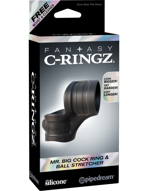 Fantasy C-Ringz Mr Big  Ring and Ball Stretcher - Black