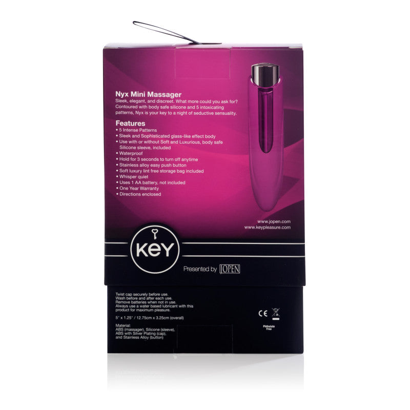Key Nyx Mini Massager - Raspberry Pink