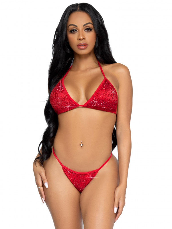 2 Pc Phoenix Bikini Set - Red- Large