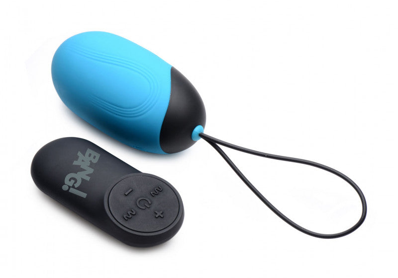 XL Silicone Remote Vibrating Egg - Blue