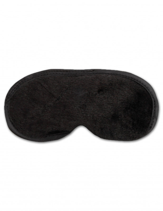 Fur-Lined Love Mask - Black