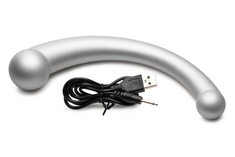 10x Vibra-Crescent Silicone Dual Ended  -  Silver