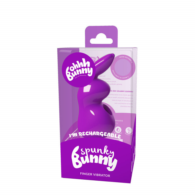 Ohhh Bunny Spunky Bunny Finger Vibrator - Perfectly Purple