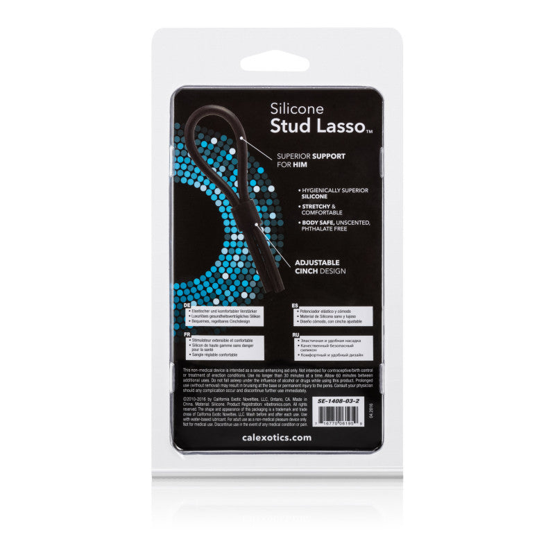 Silicone Stud Lasso Ring Black