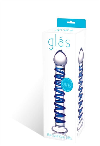 Blue Spiral Glass