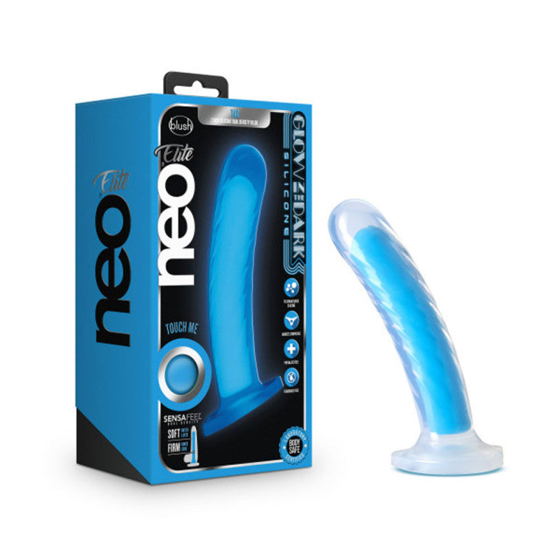 Neo Elite - Glow in the Dark - Tao - 7 Inch  Silicone Dual Density  - Neon Blue