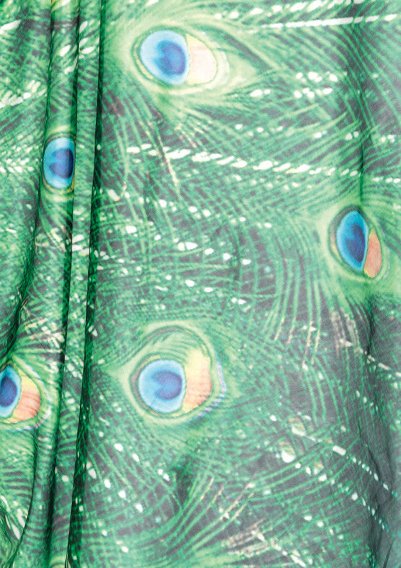 Peacock Feather Halter Wing Cape With Wrist Straps