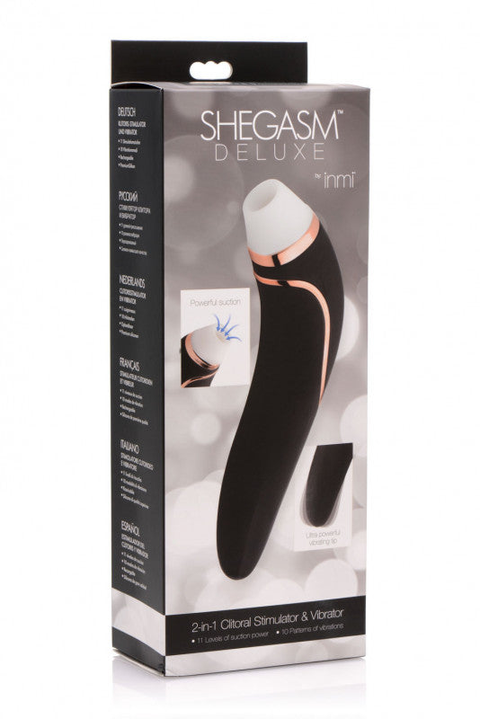 Shegasm Deluxe  Stimulator and Vibe - Black