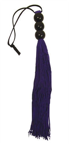 Sex and Mischief Rubber Whip Small 10-Inch - Purple
