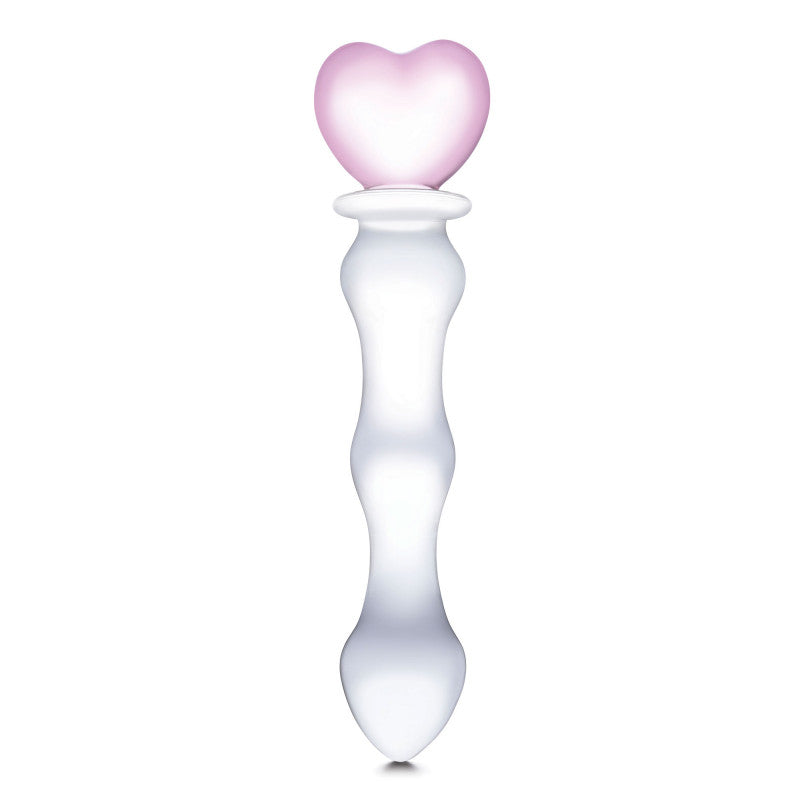8 Inch Sweetheart Glass  - Pink/clear