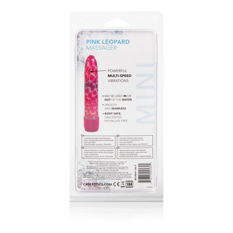 Houstons Pink Leopard Massager 4.5in