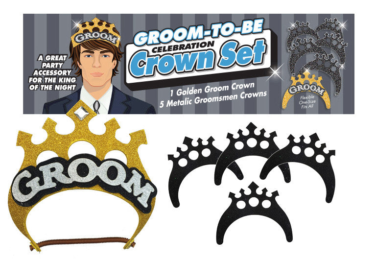 Groom-to-Be Celebration Crown Set