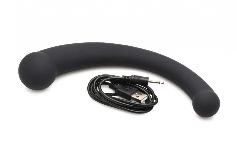 10x Vibra-Crescent Silicone Dual Ended  -  Black