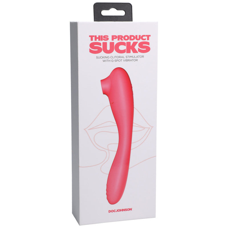 This Product Sucks - Sucking  Stimulator  With Bendable G-Spot Vibrator - Pink