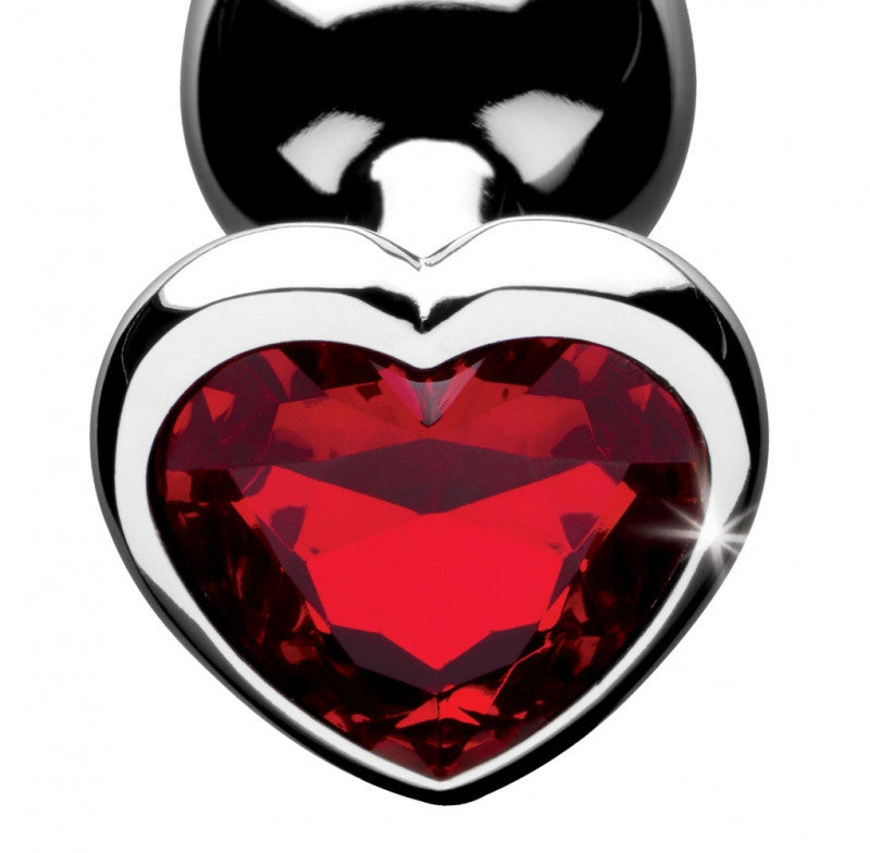 Red Heart Gem Anal Plug - Large