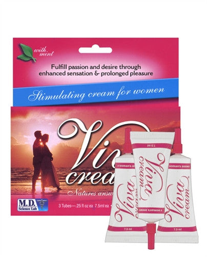 Viva Cream 3 Tubes 7.5ml Each Mint Flavor